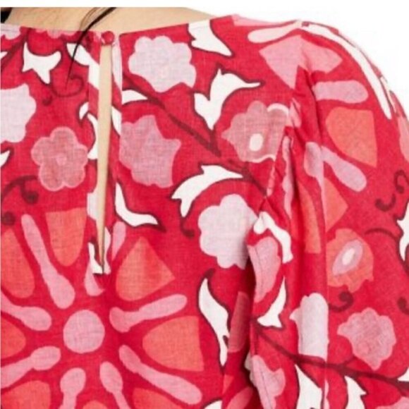 Rhode X Target Large Zinnia Floral Print Bell Sleeve Midi Dress - Picture 4 of 7